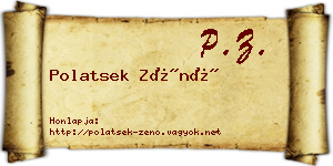 Polatsek Zénó névjegykártya